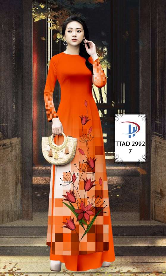 Vải Áo Dài Hoa In 3D AD TTAD2992 11